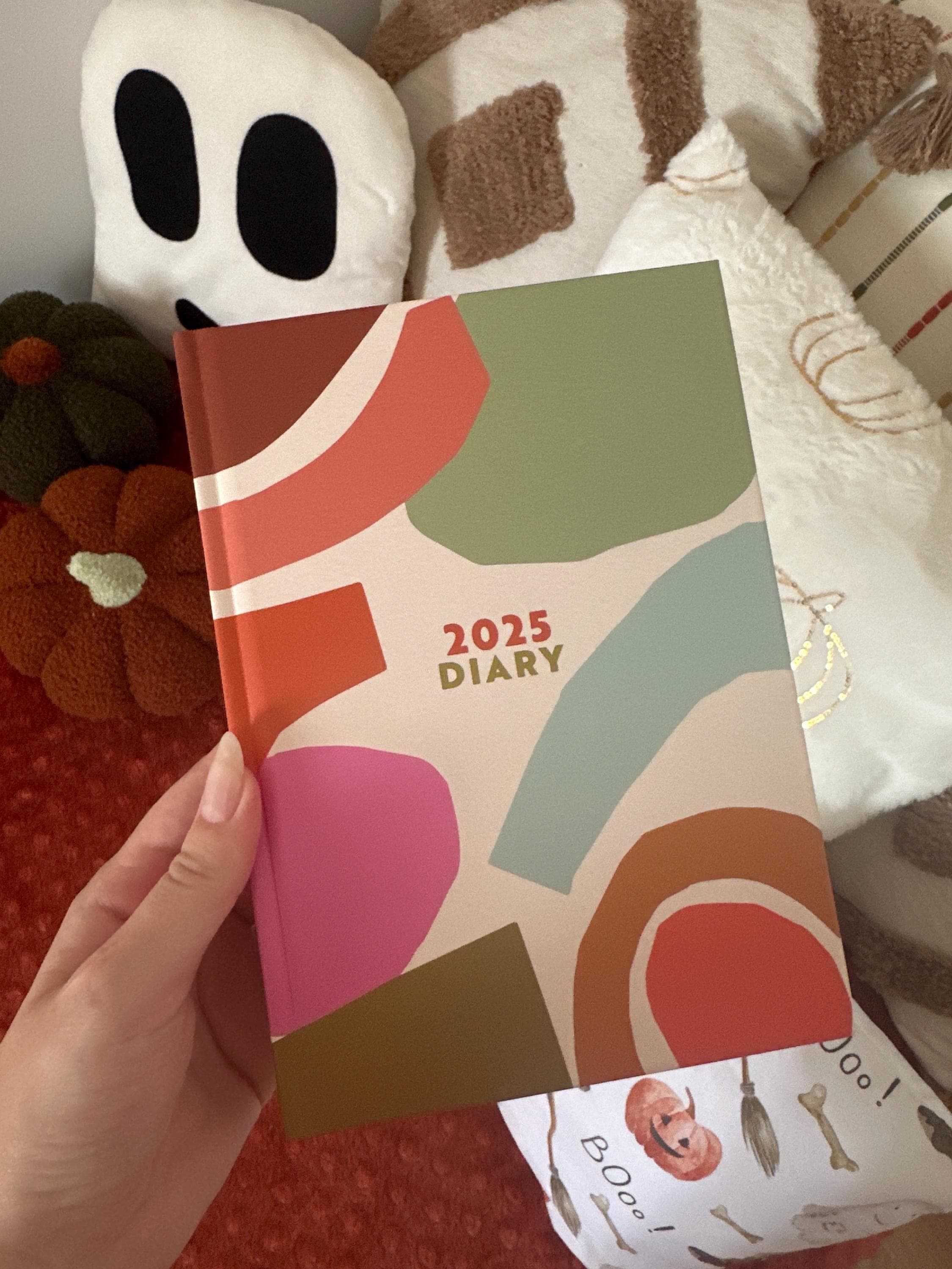 2025 Diary Week to View A5 Hardcover Planner | 2025 Journal | Recycled Paper Journal | Boho Paper Shapes | Organic Shapes | Boho Journal