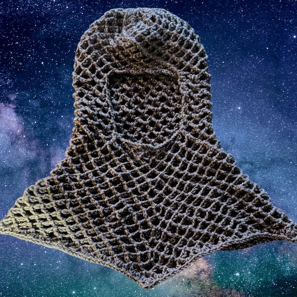 PDF PATTERN Crochet Chainmail Hood - Etsy