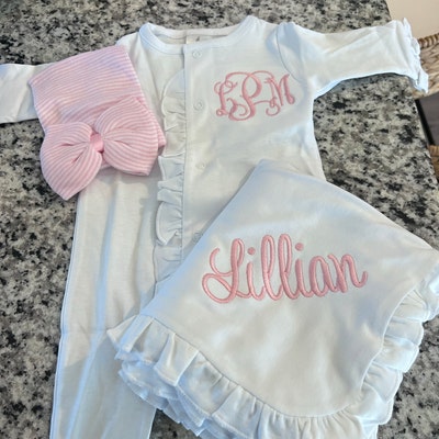 Girls Applique Crossover Bloomer Set by Three Sisters