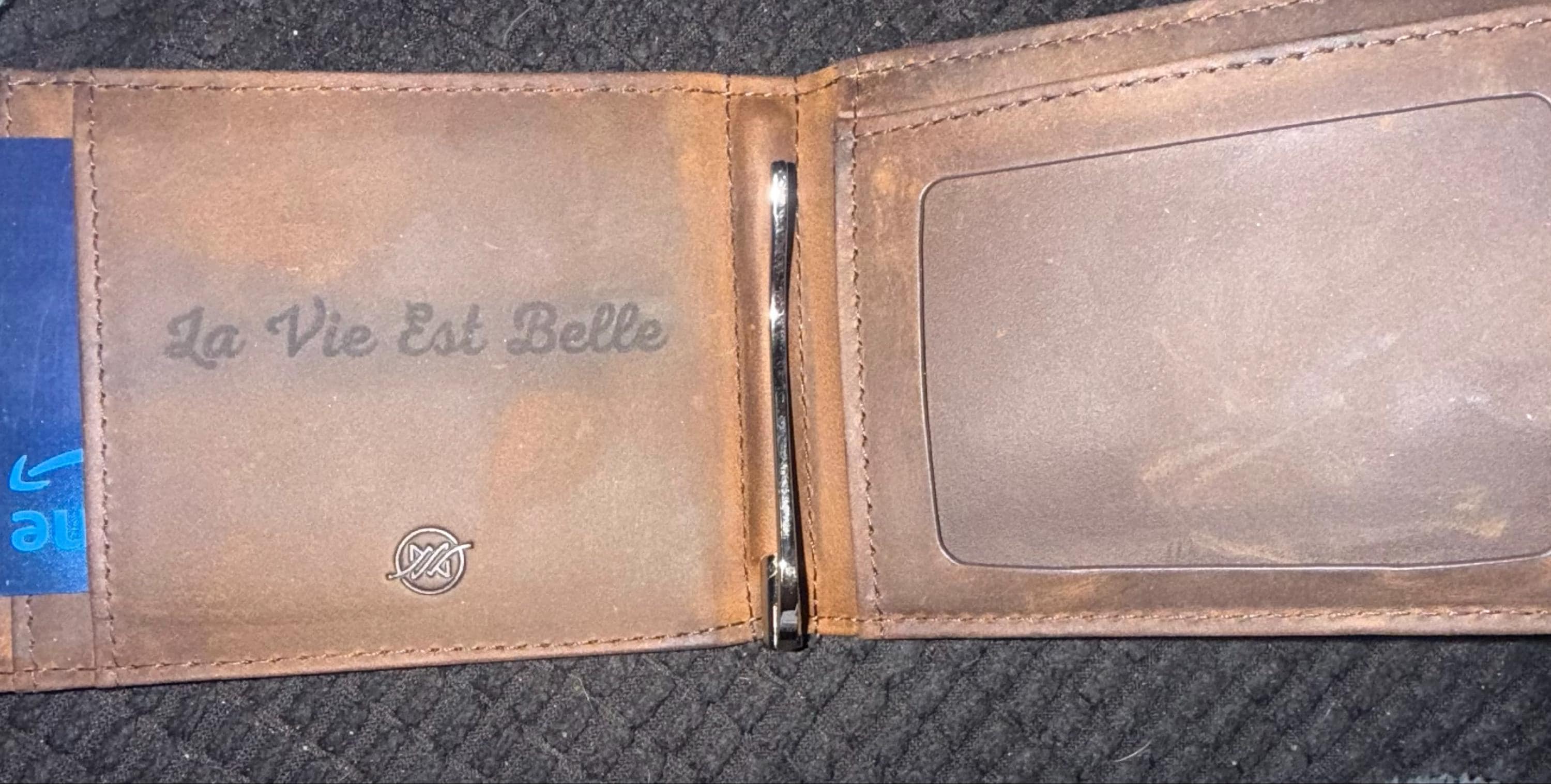 Minimalist AirTag Case for Wallet | Apple Airtag Leather Wallet | Bifold Leather Wallet with Money Clip | Front Pocket Wallet w Money Clip