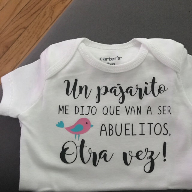 Un pajarito me dijo que vas a ser Abuela, Hello Abuela , Spanish Pregnancy  Announcement, Grandparents Espanol Reveal, Pregnancy Reveal