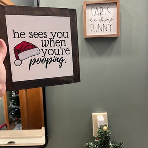 Christmas Decor Bathroom Sign Home Decor, Christmas Decor for Bathroom ...