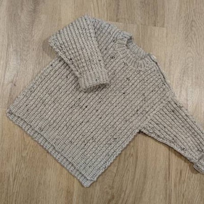 Childrens CROCHET PATTERN / Video Tutorial Ribbed Sweater Knit-like ...