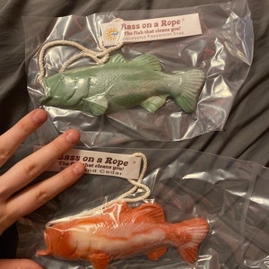 Bass Fish Soap on a Rope, Handmade Soap Bars, Made in the USA (Pack of 3)#  : Beauty & Personal Care 