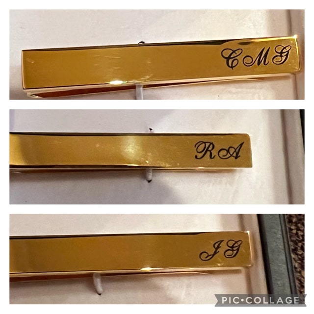 Gold Custom Engraved Tie Clip – Precious Hearts