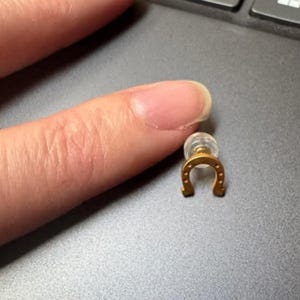 Customer photo, Horseshoe Stud Earrings