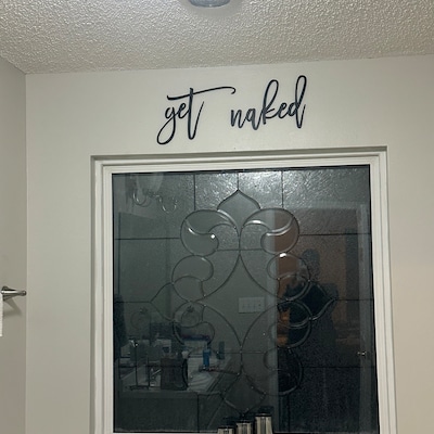 Get Naked Bathroom Sign Get Naked Wood Sign Get Naked Wall - Etsy Canada