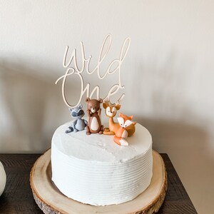 Ovanda Wild One Cake Topper Aus Holz – Tortendeko Für Den 1. Geburtstag | Boho-Stil Mit Blumen-Details Für Jungen & Mädchen