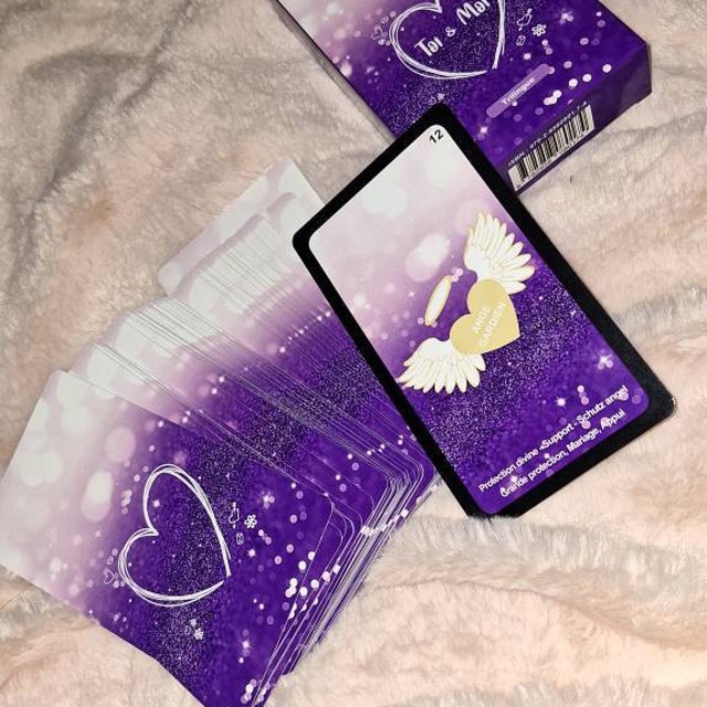 Améthyste Love Oracle jeu de base 52 cartes trilingue livré dans un pochon  en velours violet notice facile dusage -  France