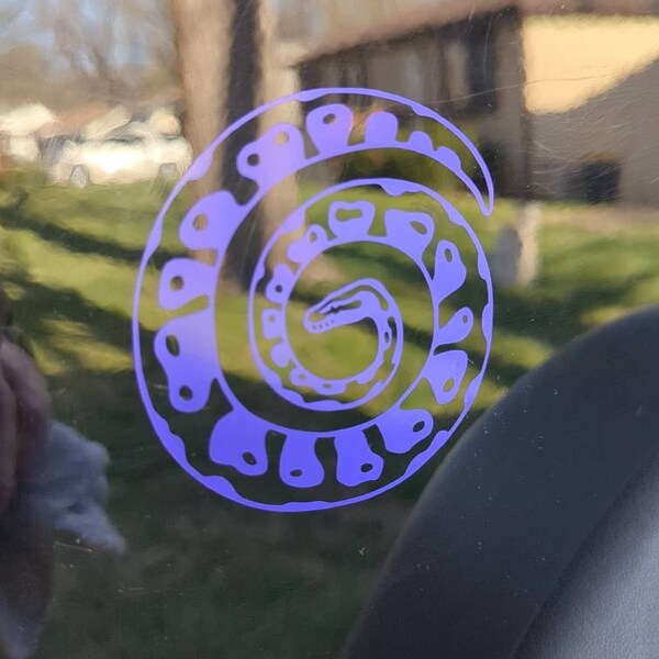 Ball Python Decal - Spiral Snake Sticker, Snake Decal, Serpent Decal ...