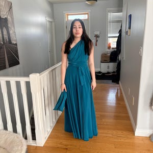 Teal Green Multiway Bridesmaid Dresses, Infinity Dress, Convertible Dress,  Prom Dress, Ball Gown