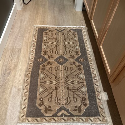 2x12 Red Runner Rug, Bohemian Rug, Anatolia, Rustic Runner Rug, Oushak ...