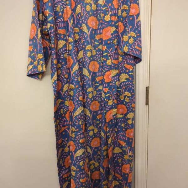 Grey Jungle Print Velvet Kimono Robes, Morning Tea Velvet Coat ...