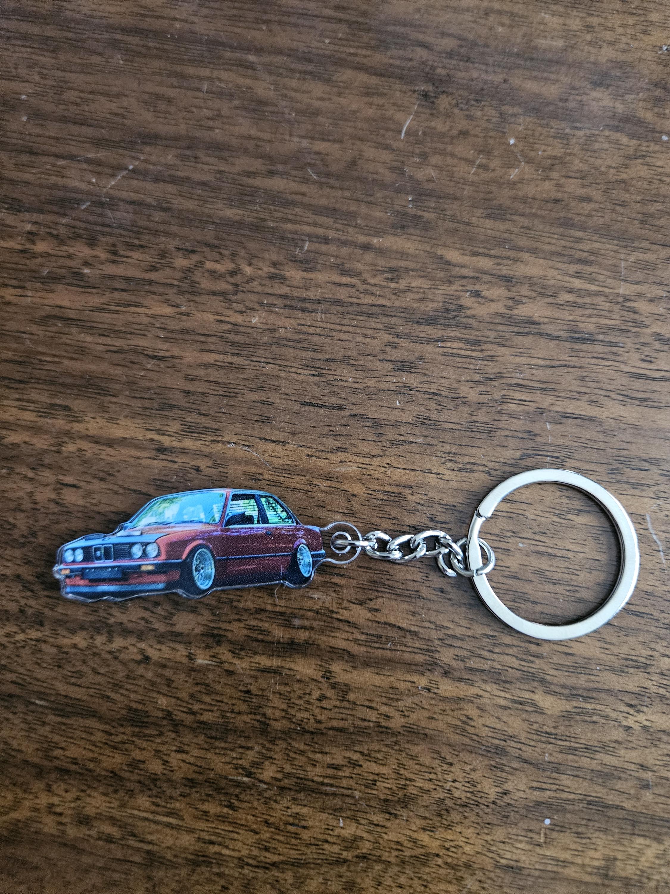 Custom Car Keychain, Personalized Photo Picture Model Shape Acrylic Keyring, Motorcycle Charm, Gift Him Racer Boyfriend Dad Men Husband