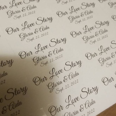 Wedding Bubbles Labels Custom Stickers, Party Favor Label Sticker ...