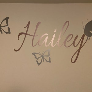 Personalized Name Butterfly Wall Decal Custom Name Butterfly Wall ...