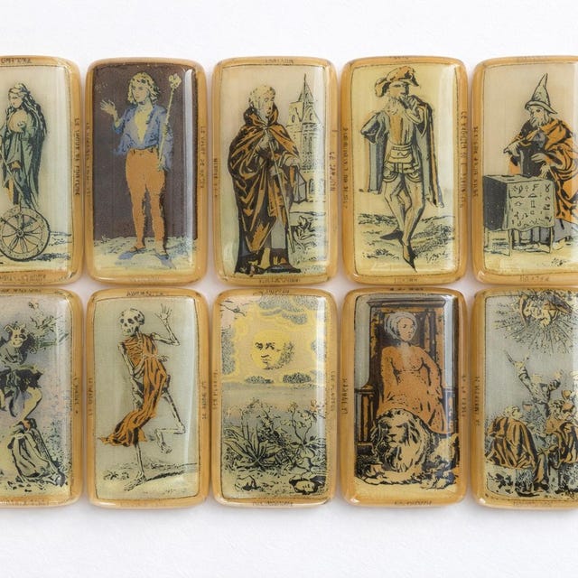 Antique French Tarot Cards #1 Decals - Ceramic Overglaze - Glass