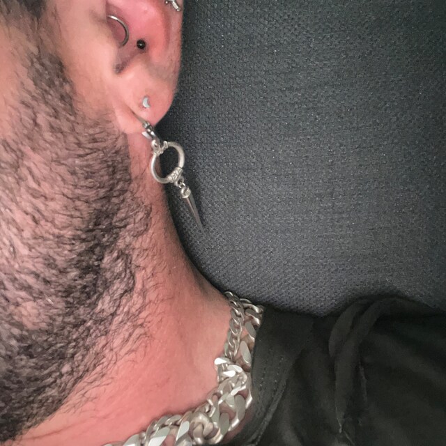 Orecchini A Cerchio Goccia Placcati Argento 925 – Stile Hip Hop Uomo E Donna