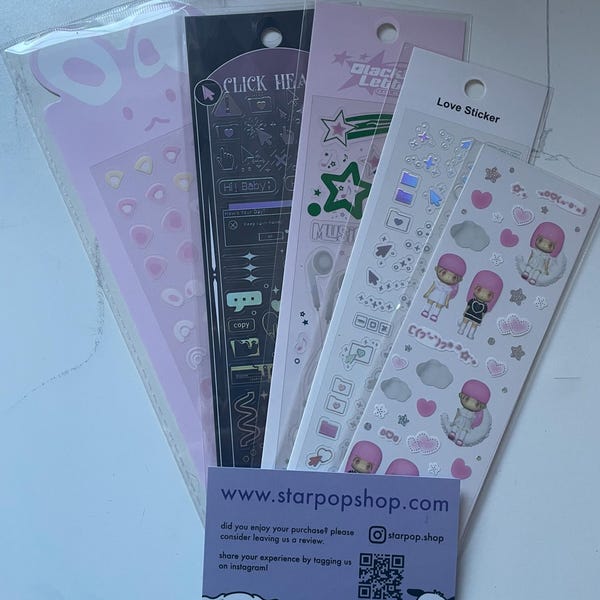 Kpop Polco Deco Stickers "silver Clear" Sticker - 1 PC | Kawaii Cute ...