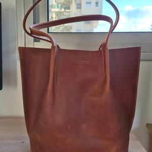 Green Leather Tote, Tote Leather Bag, Leather Tote Bag, Small Tote Bag, Woman Shoulder Bag, Gift ...