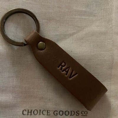 Leather Keychain Personalized Leather Key Fob Custom Gift - Etsy
