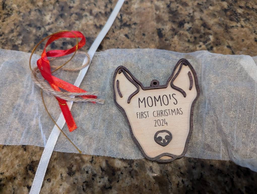 Personalized Dog Ornament, Dog First Christmas Ornament, Dog Lover Gift, Pet Ornament, Dog Lover Christmas Gift, Dog Ornament, Dog Gifts