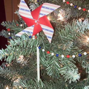 Boy birthday pinwheels | One little firecracker birthday | Red, blue and white pinwheels | Patriotic pinwheels | July 4th birthday