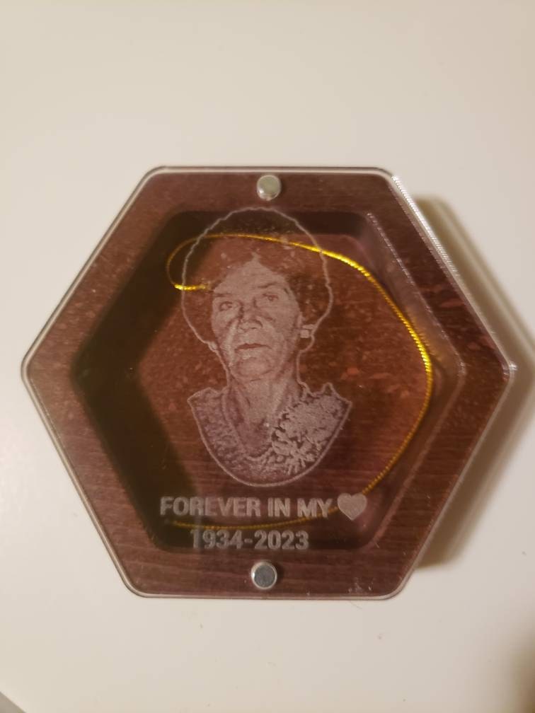 Mom's Lock of Hair Keepsake Memorial Gift for Loss of Mother, Small Keepsake Box With Photo, Sympathy Gift Loss of Grandmother