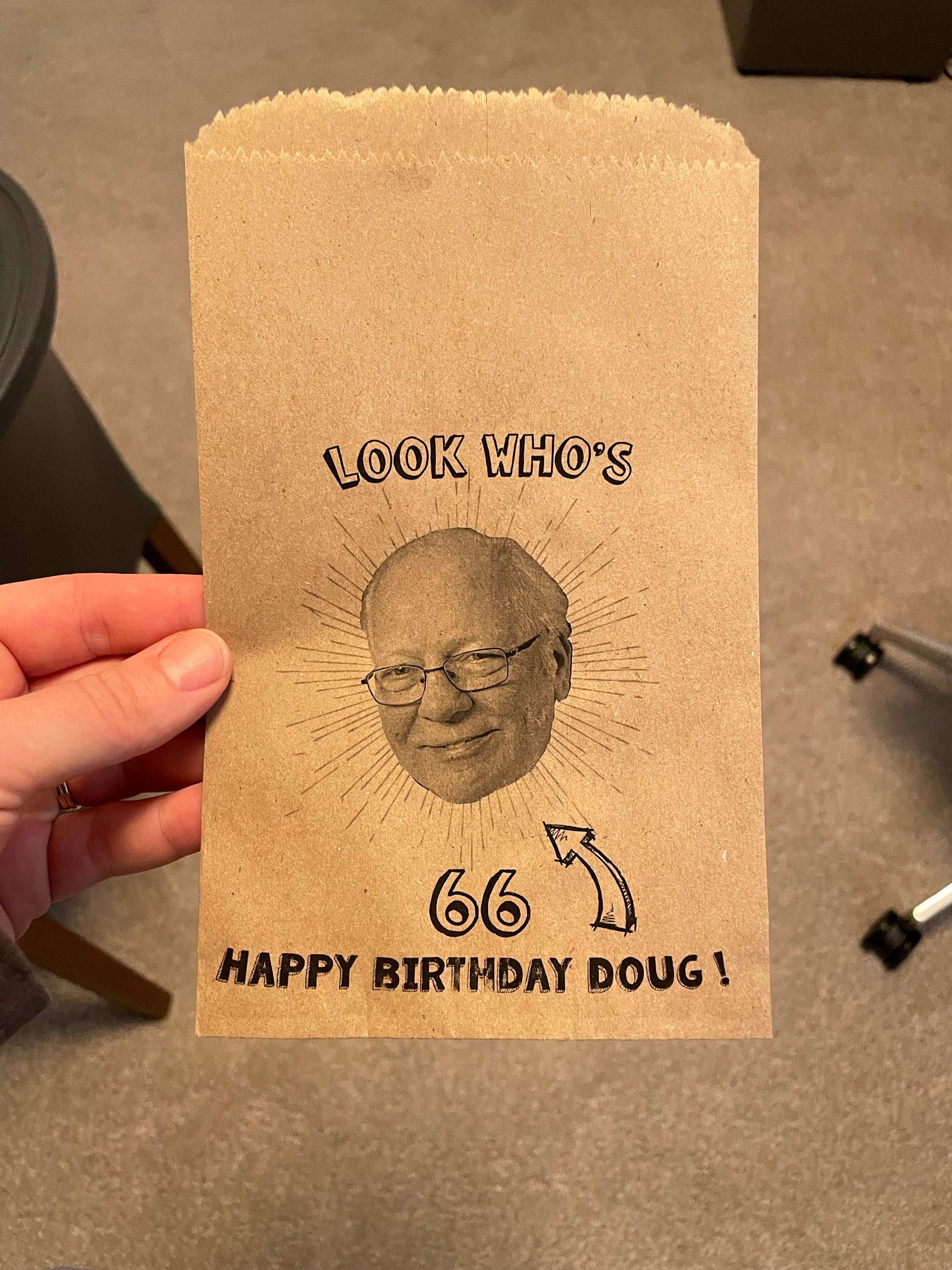 (Set of 15pcs)Custom Birthday Favor Bags, Favor Bags, Custom Printed on Kraft Brown Paper Bags