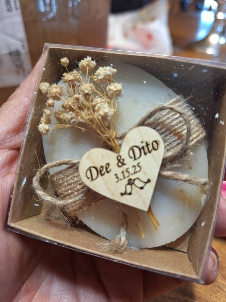 50 PCS Custom Bulk Bridal Shower Soap Favors, Bulk Wedding Favors, Rustic & Unique Bridal Shower Favors, Custom Party Guest Soap Favors
