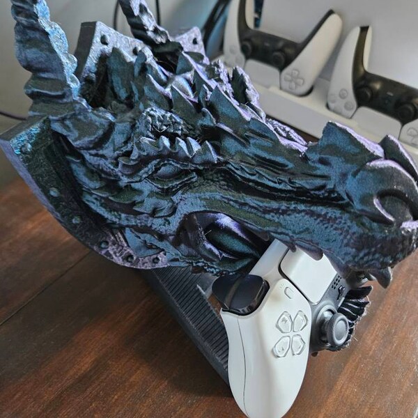 3D Printed Dragon Controller Stand - Fantasy Wall Decor & Headphone ...