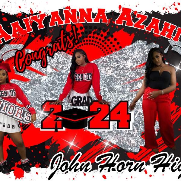 70 Inch Graduation Stole Design Bundle, Editable Done for You in Custom ...