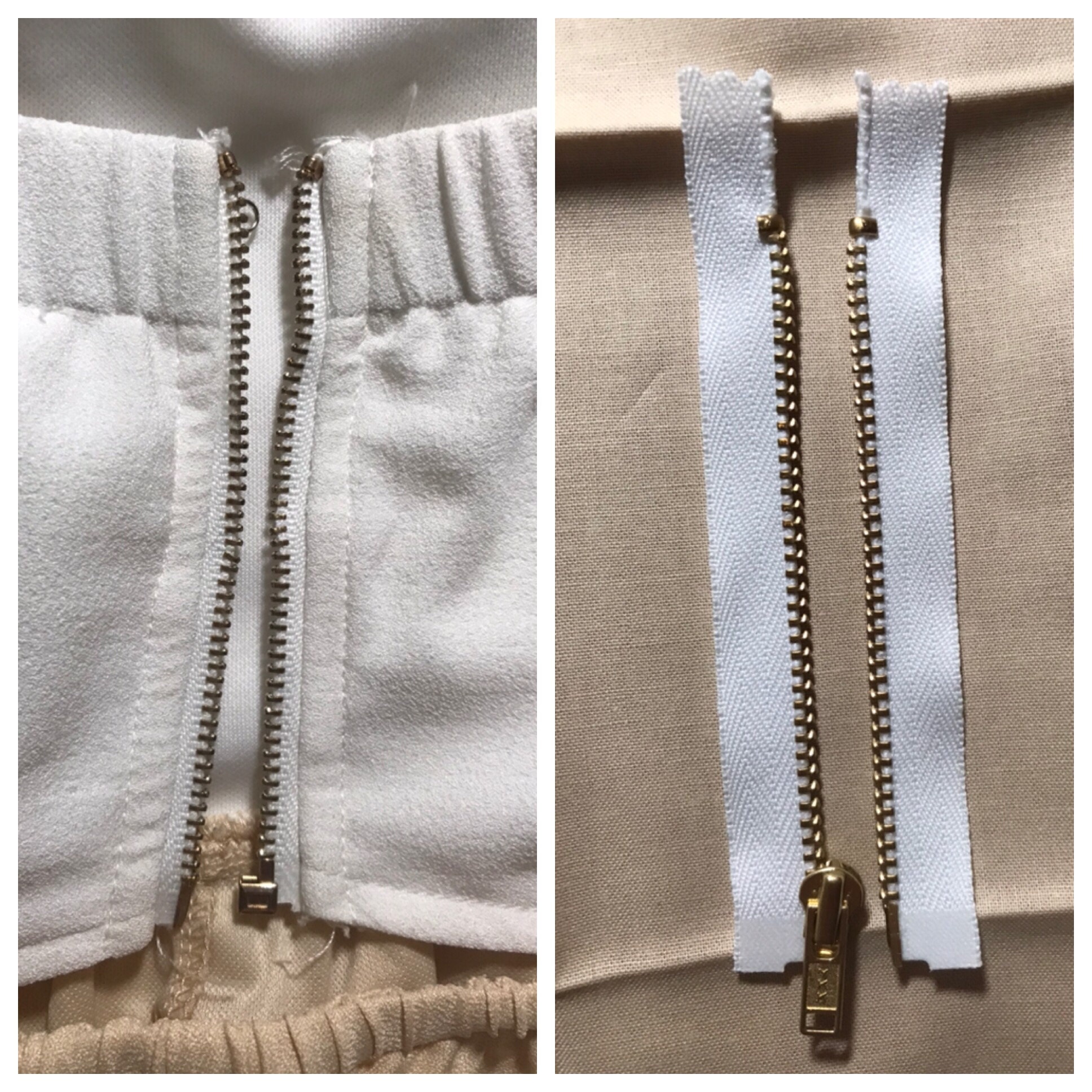 14/" to 36/" #5 Brass Separating Jacket Zippers YKK ~ ZipperStop Light Grey 119