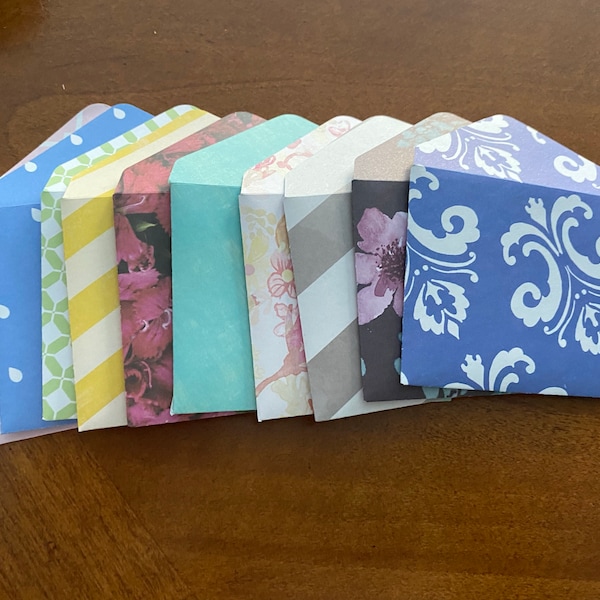 Mini Envelope and Cards / Love Notes / Blank Cards / Patterned ...