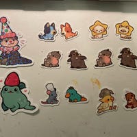 Little Chef and Secret Agent Mini Sticker Set of 2 / Cute Animal Vinyl ...