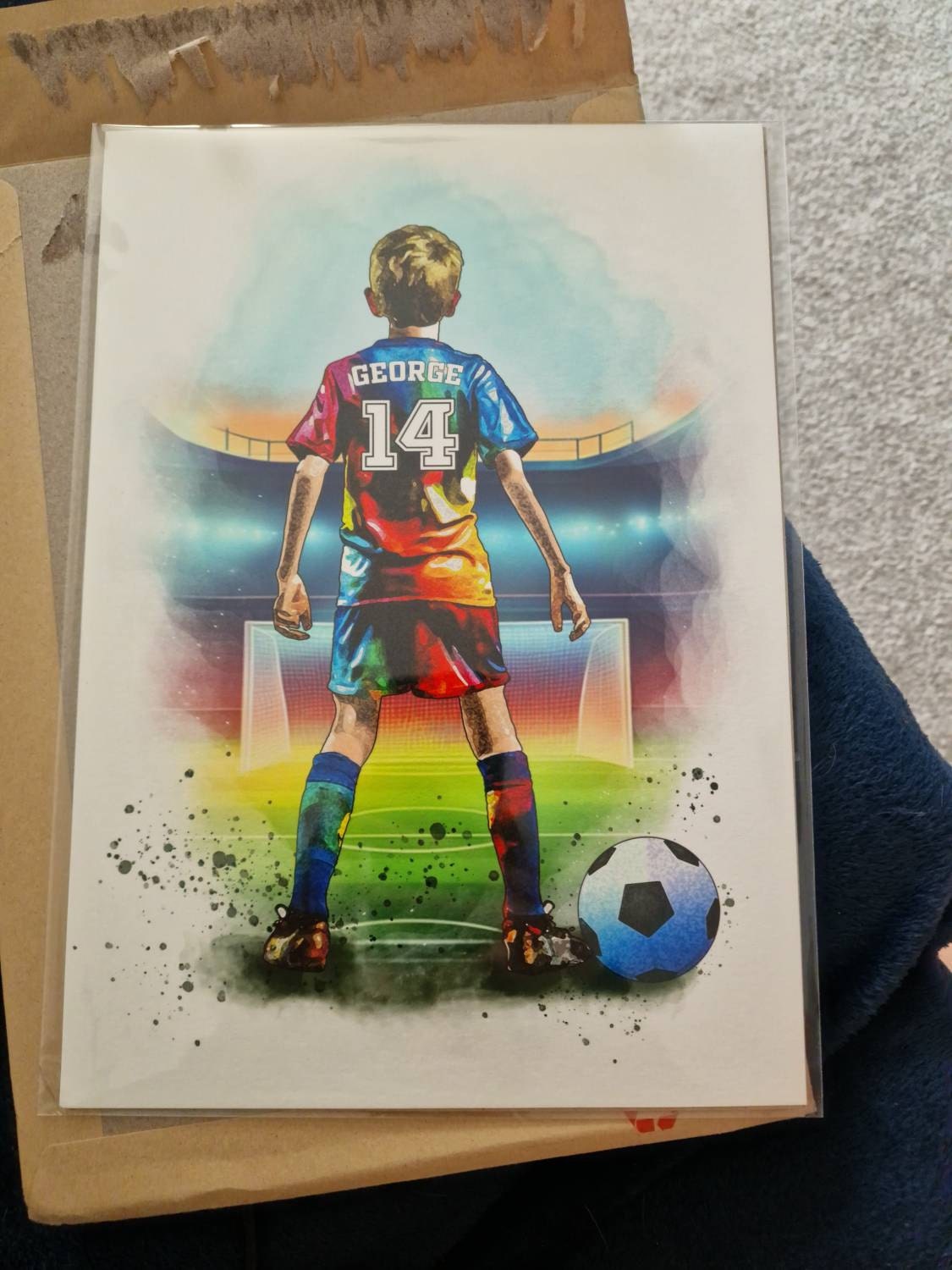 Personalised Football Player Gift | Football Gifts for Boys | Boy Football Poster | Football Wall Art | Soccer Gift | Birthday Gift