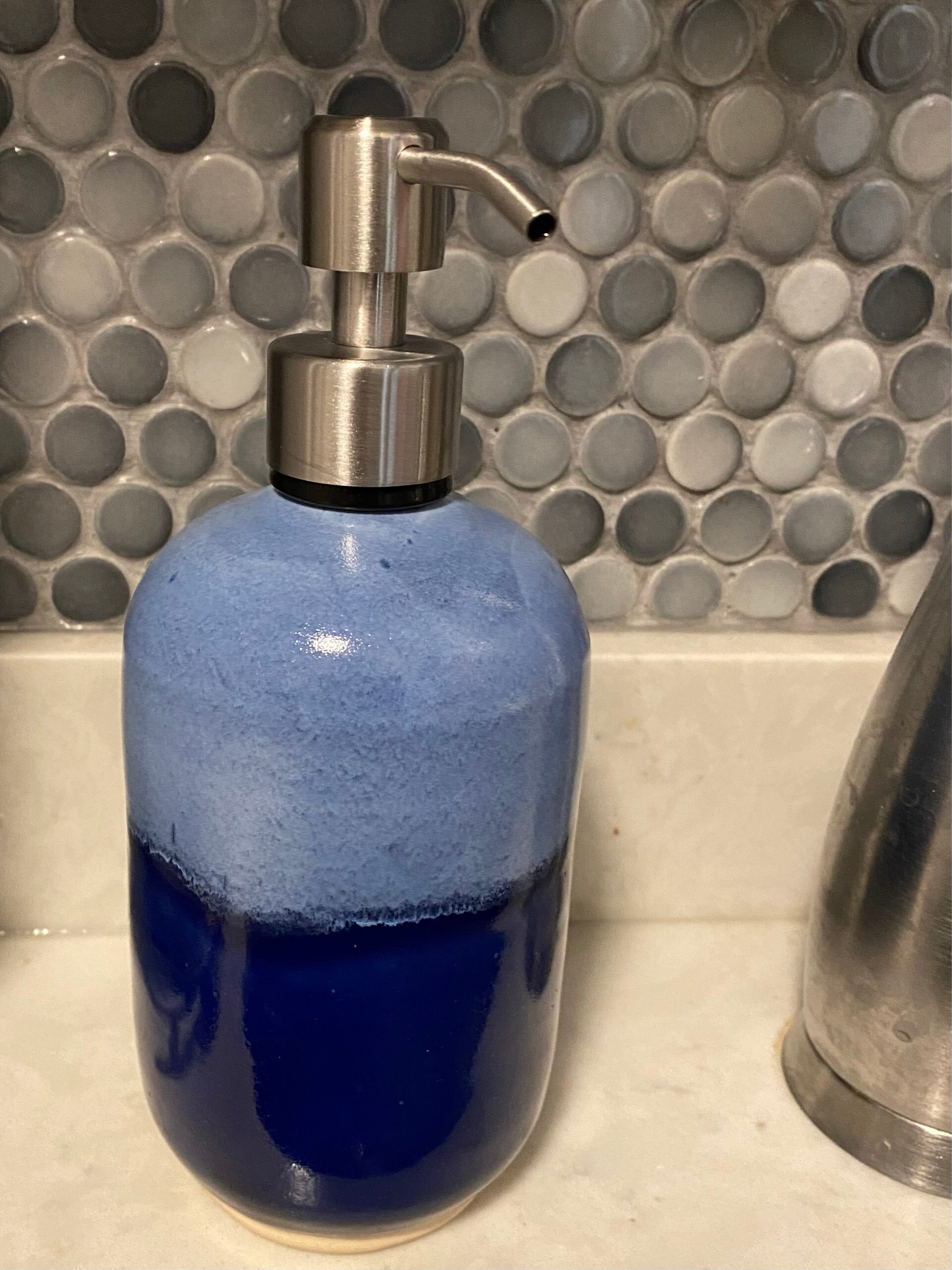 Stoneware Soap Dispenser,  Soap Dispenser With Pump, Handmade Soap Dispenser, Ceramic Soap Dispenser,  Bathroom Decor