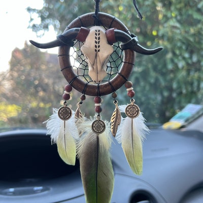 Petit Attrape Rêves Pour Rétroviseur Crâne De Taureau - France