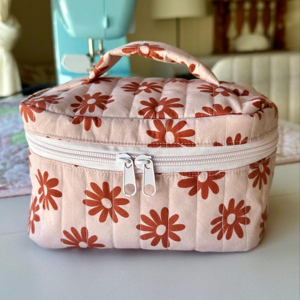 Quilted Vanity Bag Sewing Pattern PDF With Video Tutorial – 3 Size ...