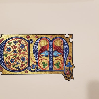 White Vine Illuminated Letter - Etsy