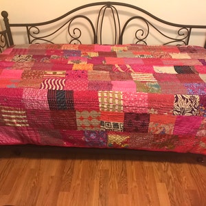 Marusthali Edredones Hechos A Mano Indio Kantha Manta De Trabajo Boho Vintage Colchas Manta Manta Bohemia