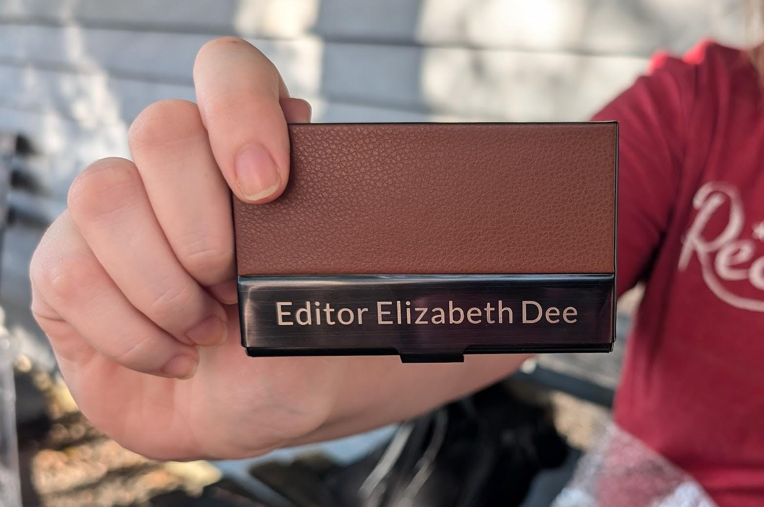 Personalized Business Card Case, Leather Business Card Holder, Engraved Leather with Name, Corporate Gift, Businessman Gift, Office Gift
