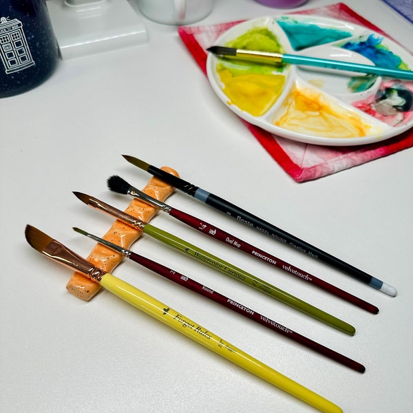 Handmade Ceramic Paint Brush Rest: Colorful Artist Studio Supply - Etsy
