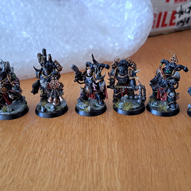 Death Guard Plague Marines X7 Squad Custom Painted Miniatures for