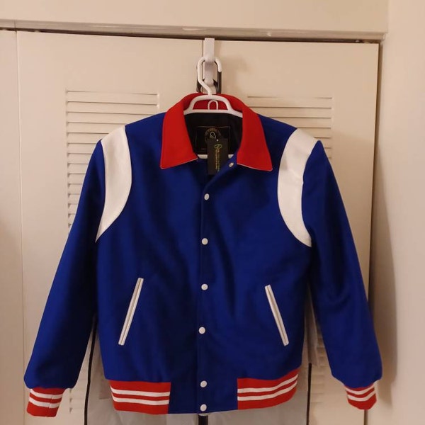 Men's Leather Letterman Baseball Bomber Varsity Jacket main image 1