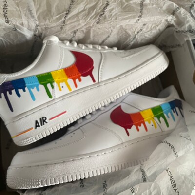 rainbow drip air force 1