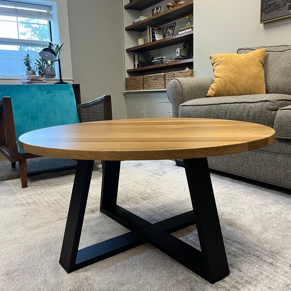 COFFEE Table Leg for ROUND Table Top, Industrial Style Table Leg, Steel ...
