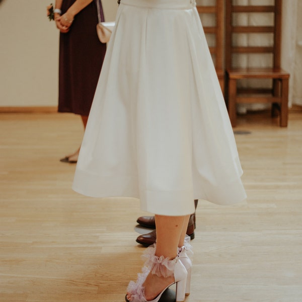 platform block heel wedding shoes