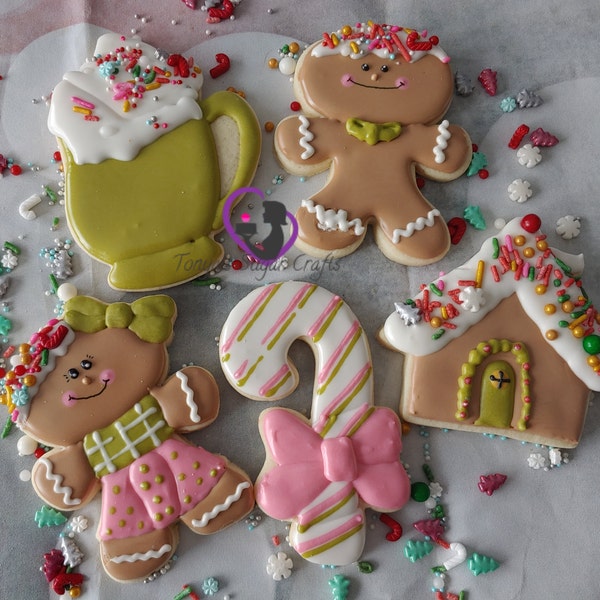 Lilaloa Candy Cane With a Bow Cookie Cutter or Fondant Cutter and Clay ...