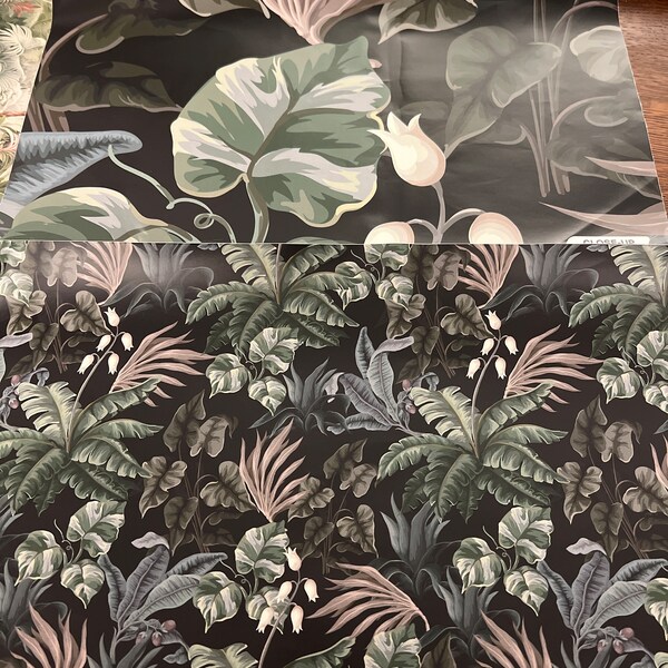 Dark Tropical Leaves Wallpaper, Botanical Peel and Stick Wall Mural - Etsy